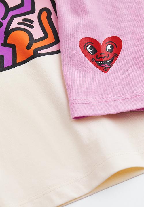 H&M - Keith Haring x H&M: Long-sleeved printed t-shirt - cream/keith haring