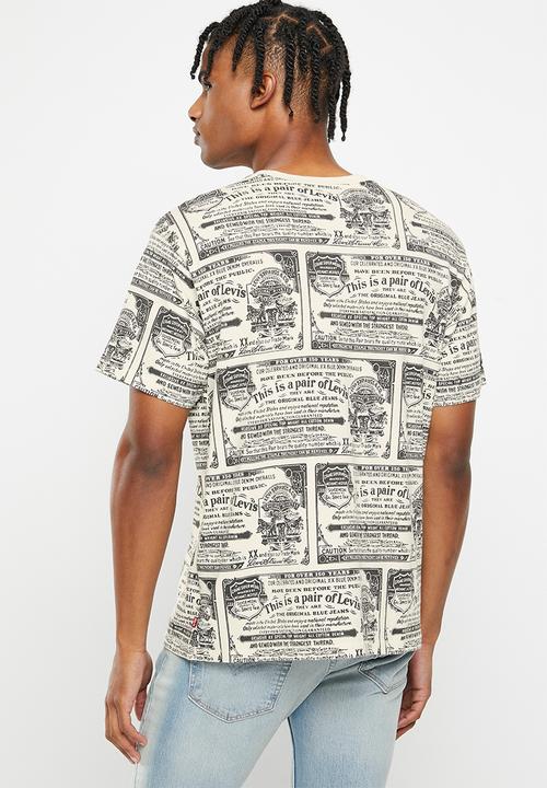 Levi’s® - Red tab vintage tee  - 501 day pocket bag print pirate black