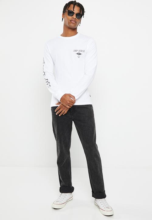 Rip Curl - Fade out icon long sleeve tee  - white
