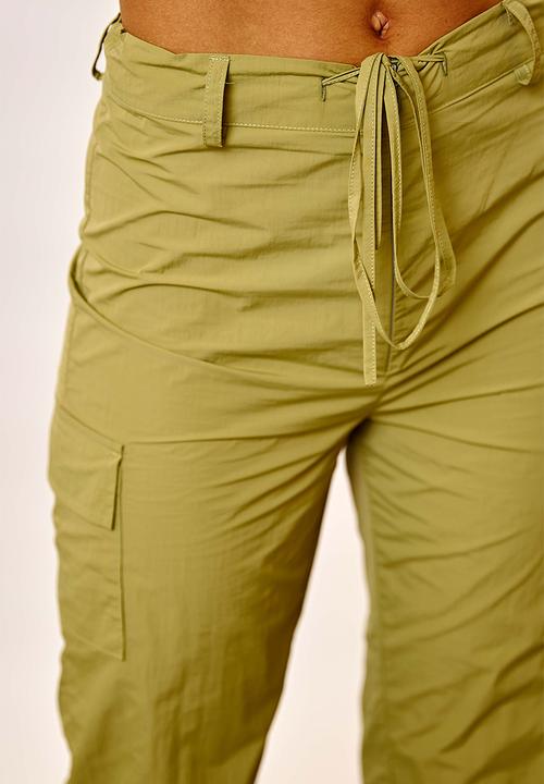 Daisy Street - Relaxed nylon trousers - khaki