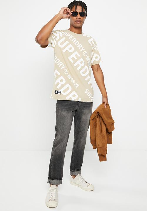 Superdry. - Code cl aop tee - neutral