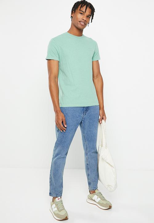 Superdry. - Vintage logo emb tee - sage marl
