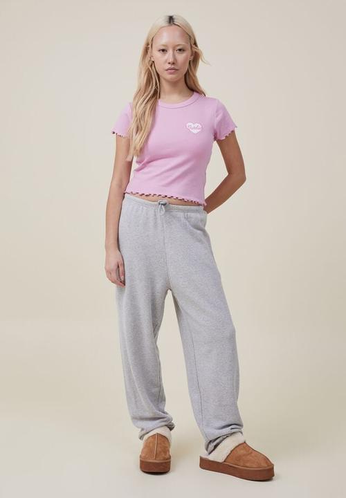 Cotton On - Fleece lounge trackpant - grey marle