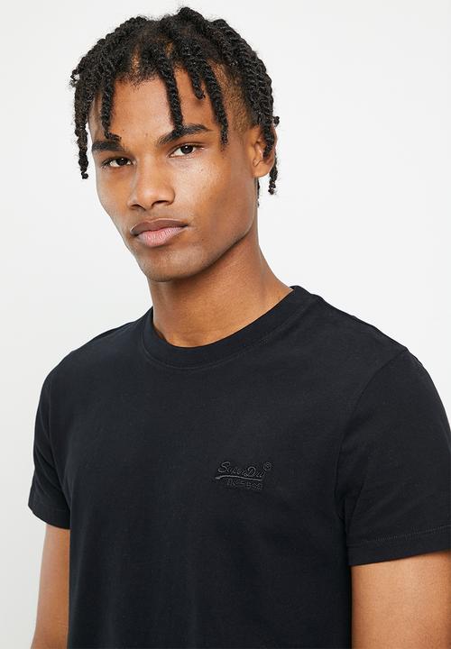 Superdry. - Vintage logo emb tee - black 