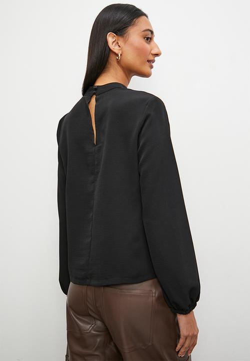 Superbalist - High neck blouse - black