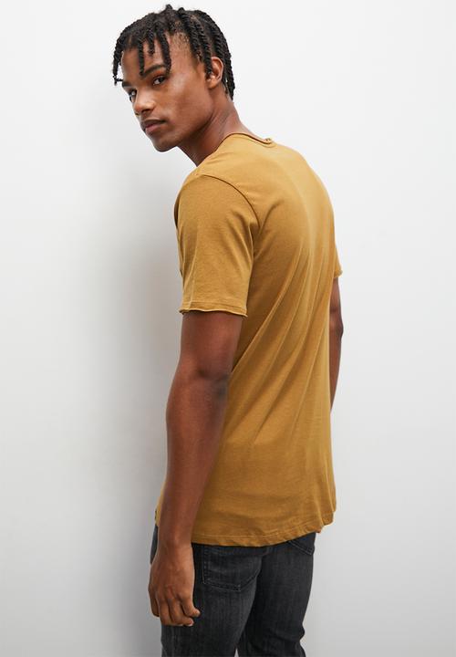 STYLE REPUBLIC - Jovi raw edge v neck tee - taupe