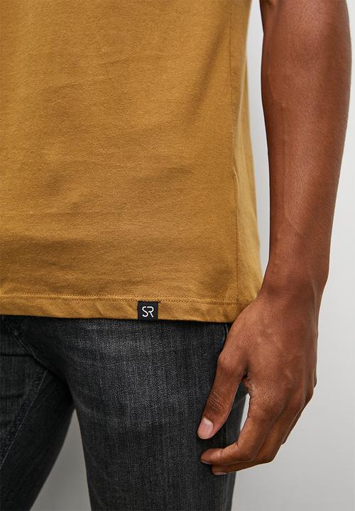 STYLE REPUBLIC - Jovi raw edge v neck tee - taupe