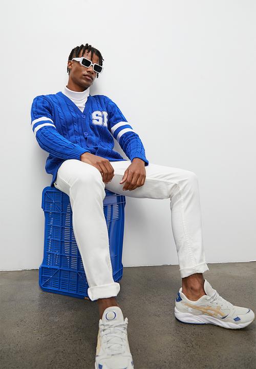 STYLE REPUBLIC - Oversized collegiate knit cardigan - cobalt