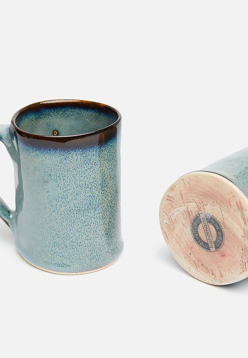 Mervyn Gers - Wide mug set of 2 - harbour