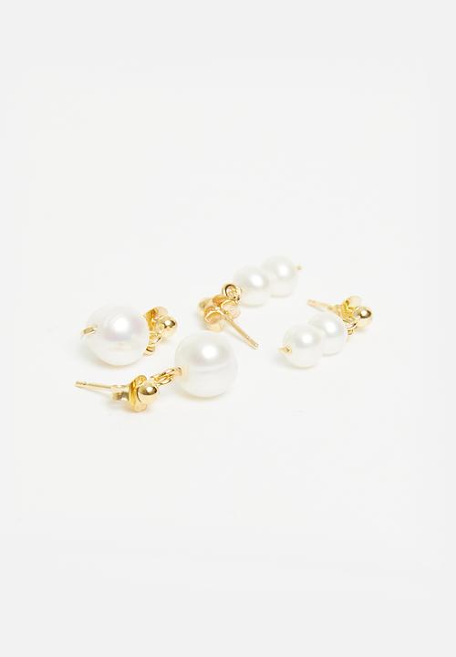 Lorne - Swing pearl set gold plated silver - gold plated silver