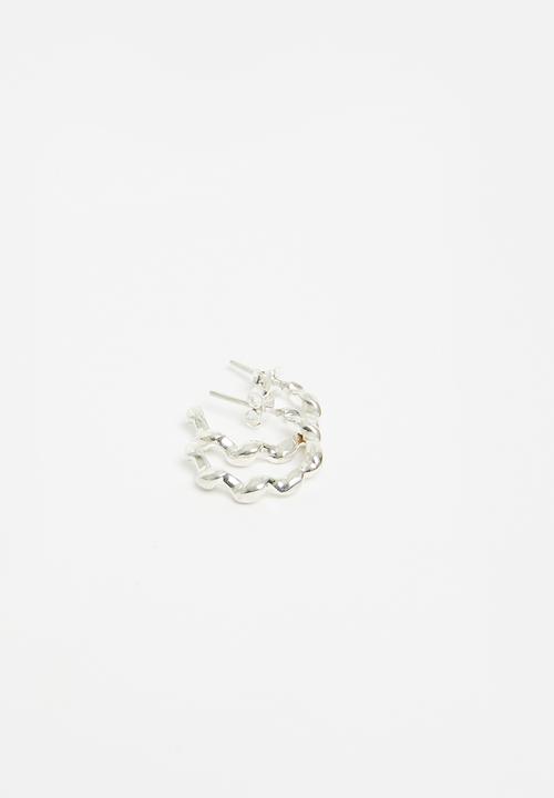 Lorne - Twist hoop - silver