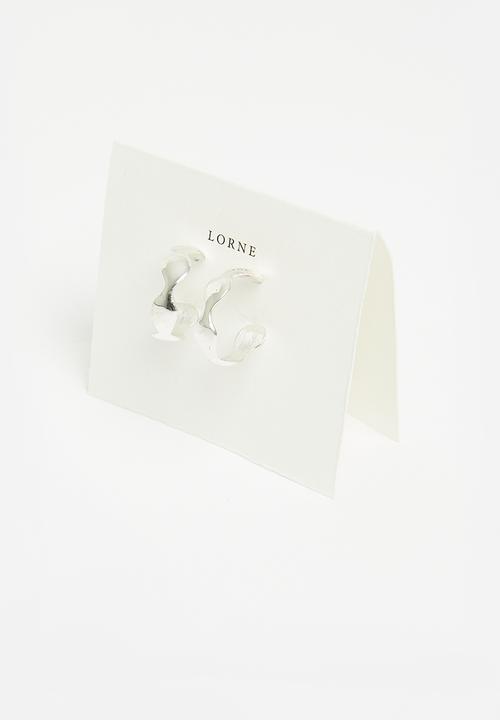Lorne - Ripple hoop earring silver - silver