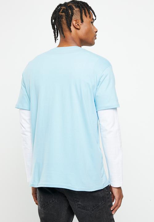 Quiksilver - Palm waves short sleeve -  sky blue