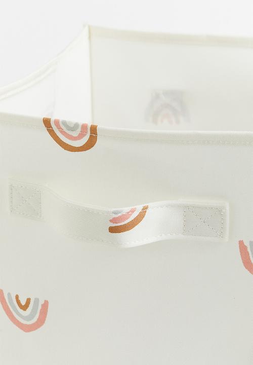 H&M - Printed storage basket -  white/rainbows