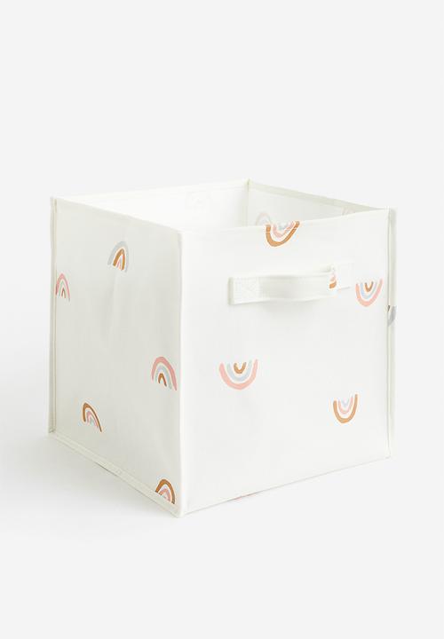 H&M - Printed storage basket -  white/rainbows