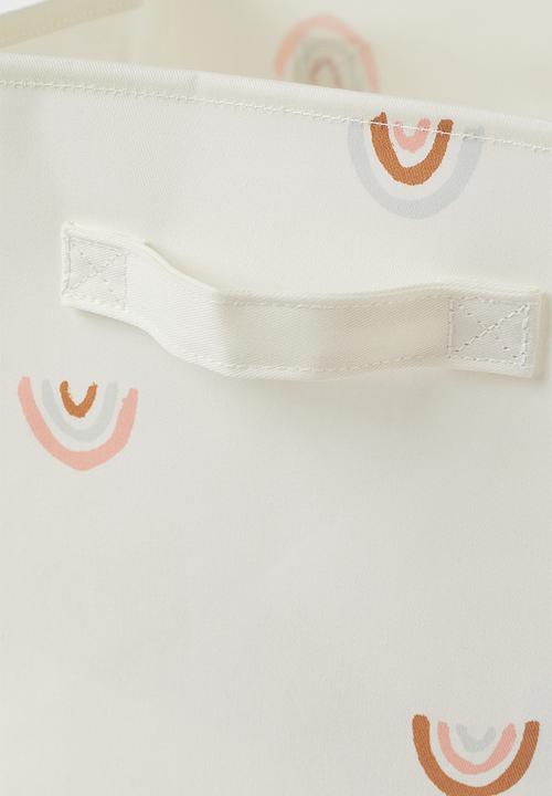 H&M - Printed storage basket -  white/rainbows