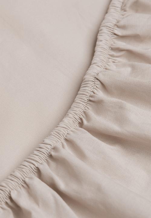 H&M - Fitted cotton sheet - light taupe