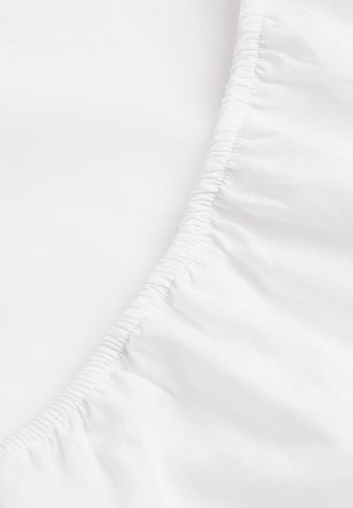 H&M - Fitted cotton sheet - white