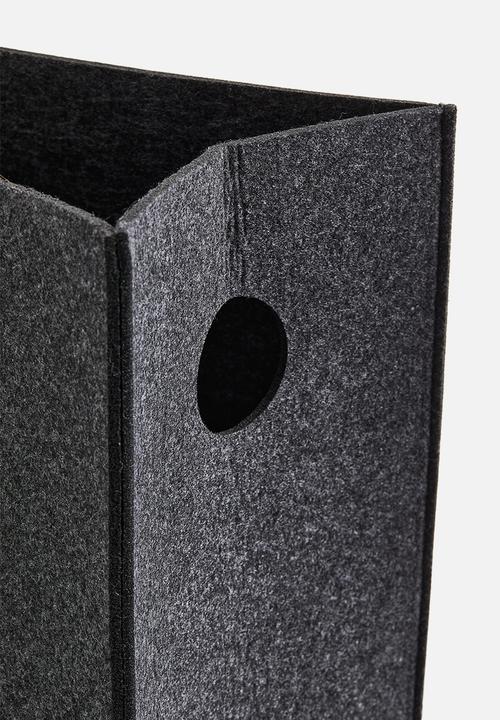 H&M - Felted laundry basket - dark grey