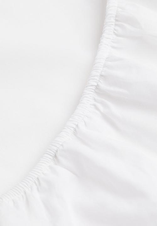 H&M - Fitted cotton sheet - white