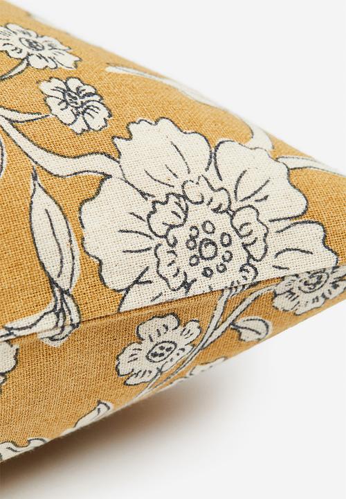 H&M - Floral cushion cover - yellow/floral