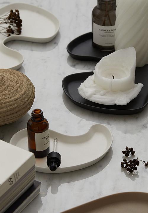 H&M - Small stoneware tray - white