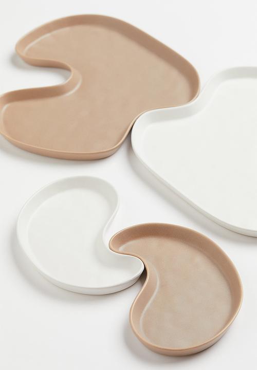 H&M - Small stoneware tray - white