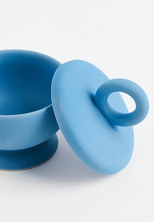 H&M - Stoneware salt pot - light blue