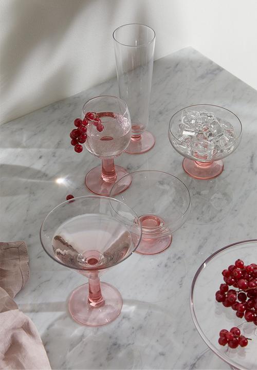 H&M - Wine glass - light pink