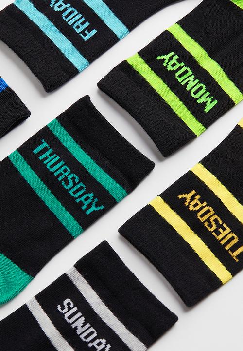 H&M - 7-pack socks - black days of the week