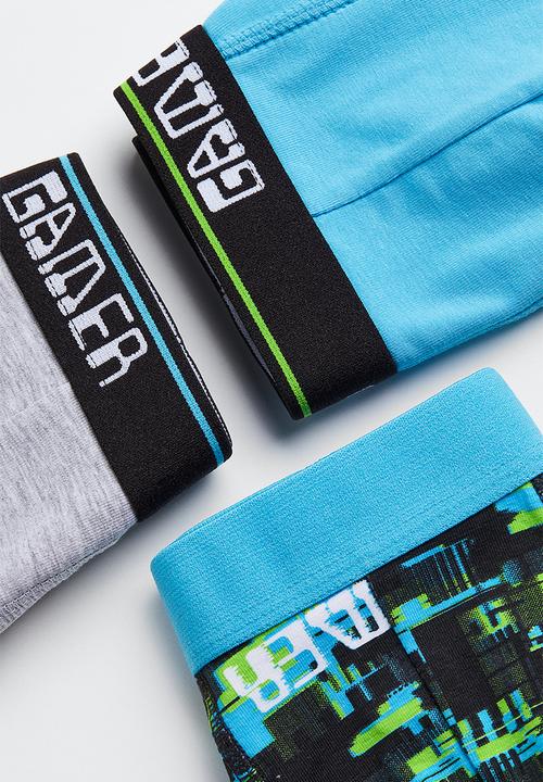 H&M - 3-pack boxer shorts - turquoise gamer 