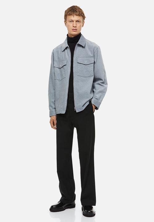 H&M - Corduroy overshirt - light blue-grey 