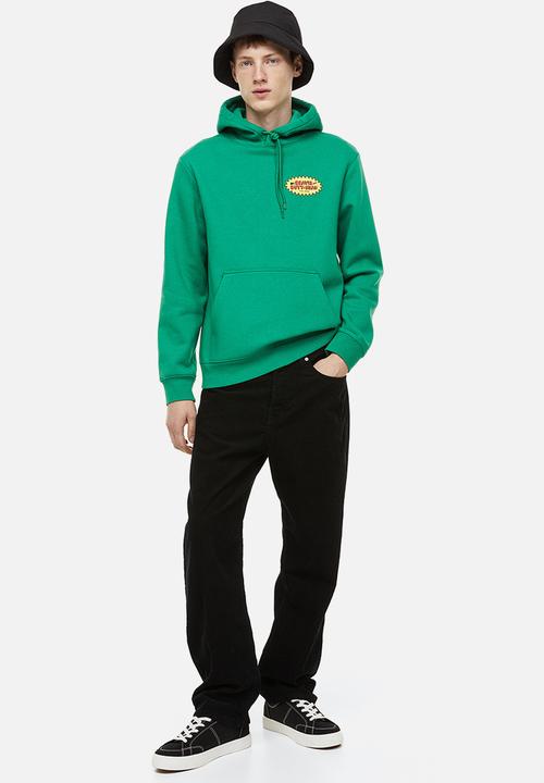 H&M - Regular fit hoodie - green/beavis and butt-head