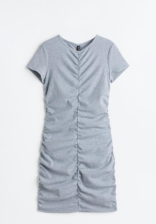 H&M - Draped jersey dress - grey