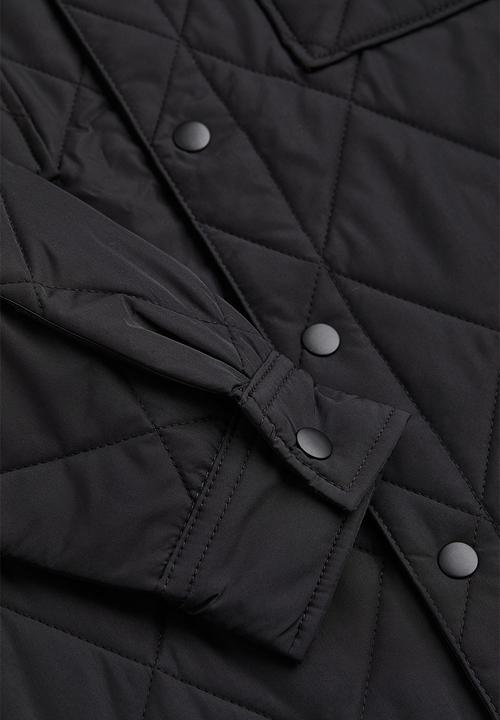 H&M - Relaxed fit quilted jacket - black