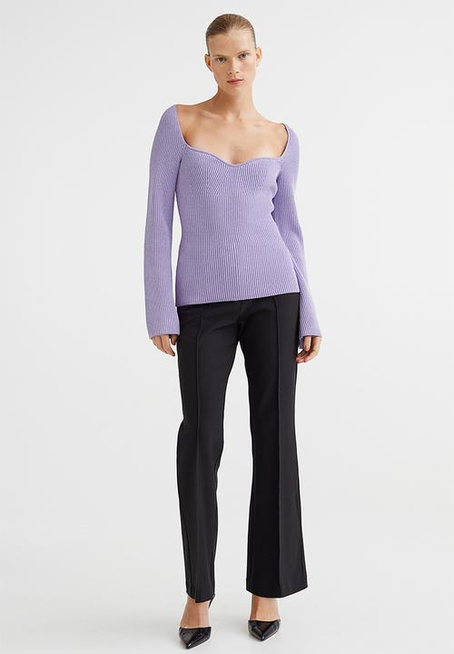 H&M - Flared trousers - black