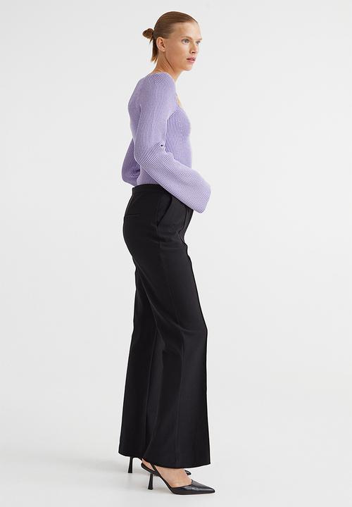H&M - Flared trousers - black