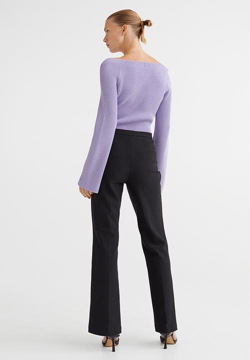 H&M - Flared trousers - black