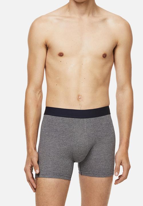 H&M - 3-Pack xtra life™ mid trunks - blue/grey