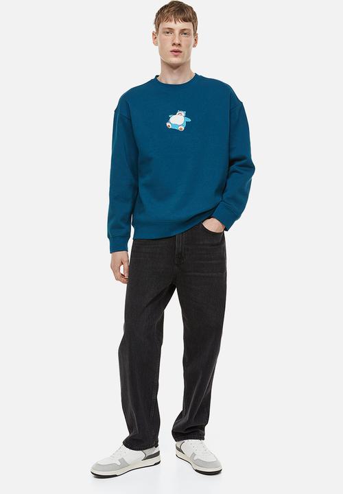 H&M - Relaxed fit sweatshirt - dark turquoise/pokémon 