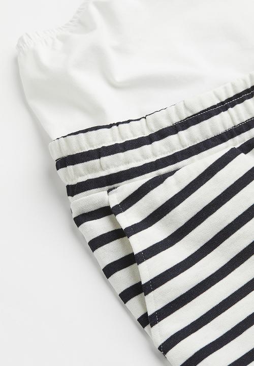 H&M - Mama sweatshirt shorts - dark blue/striped