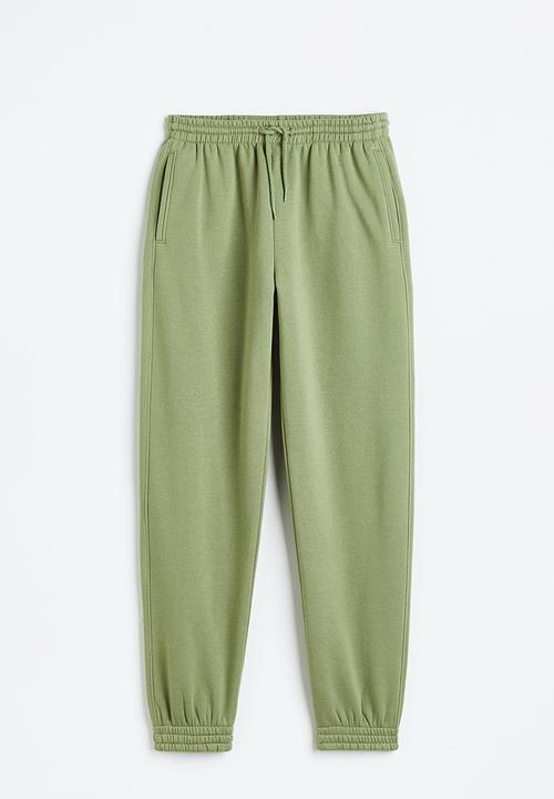 H&M - High-waisted joggers - green