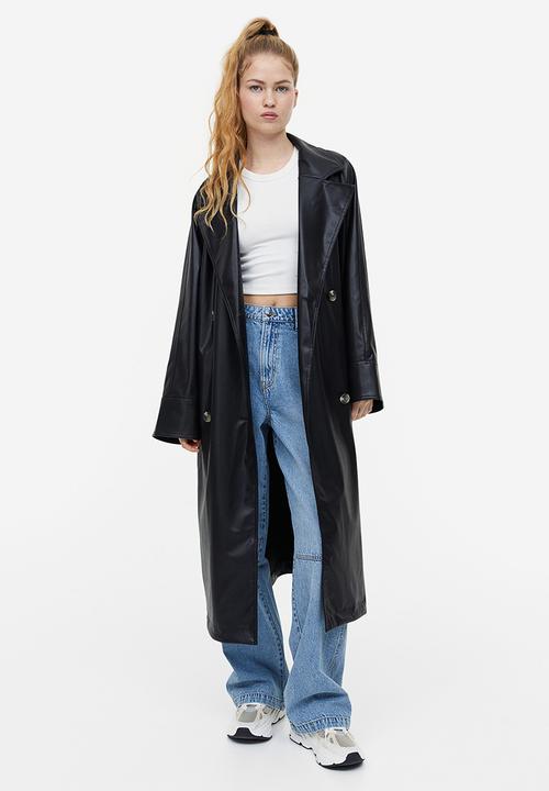 H&M - Oversized trenchcoat - black