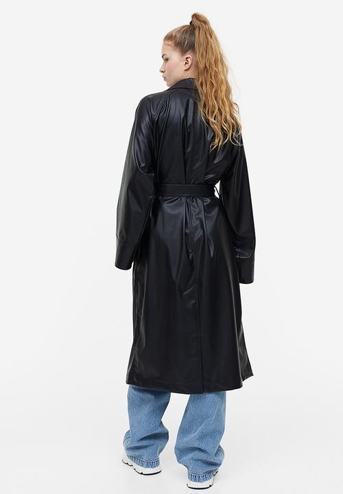 H&M - Oversized trenchcoat - black