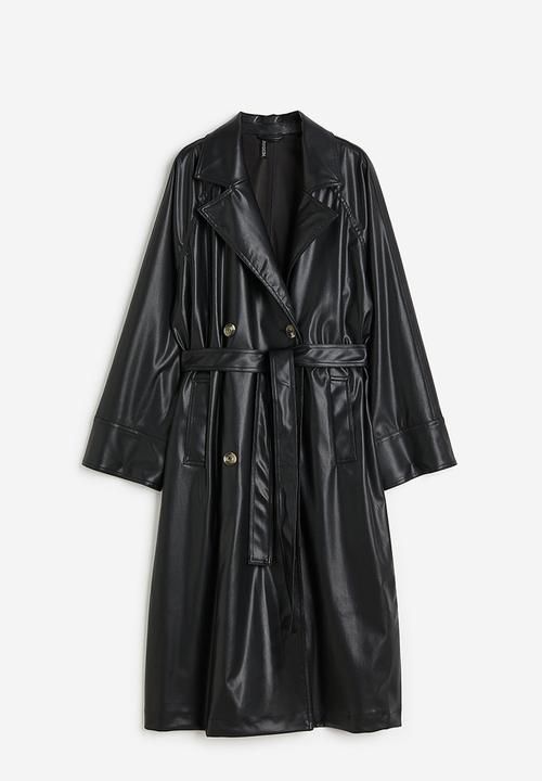 H&M - Oversized trenchcoat - black