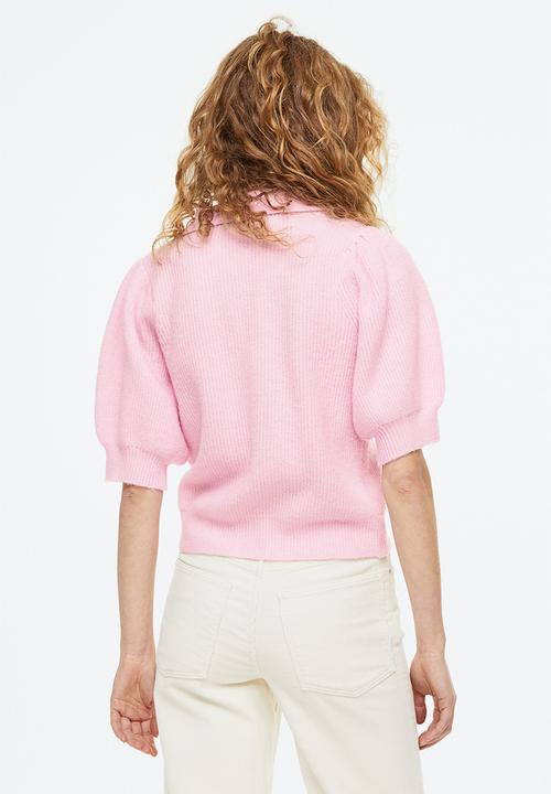 H&M - Rib-knit top - light pink
