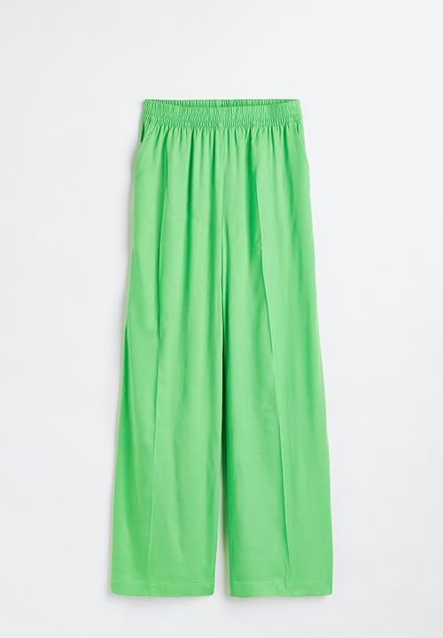 H&M - Wide pull-on trousers - bright green