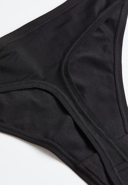 H&M - 3-Pack microfibre thong briefs - black