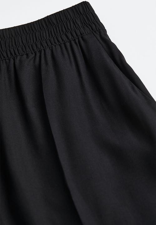 H&M - Wide pull-on trousers - black
