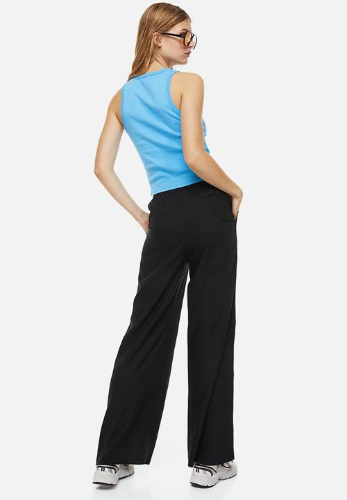 H&M - Wide pull-on trousers - black